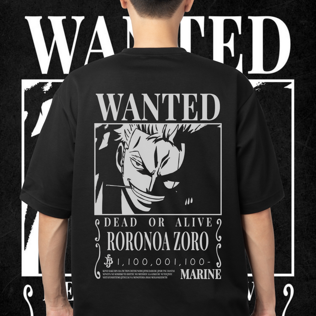 Roronoa Zoro “Wanted Poster” Oversized T-Shirt