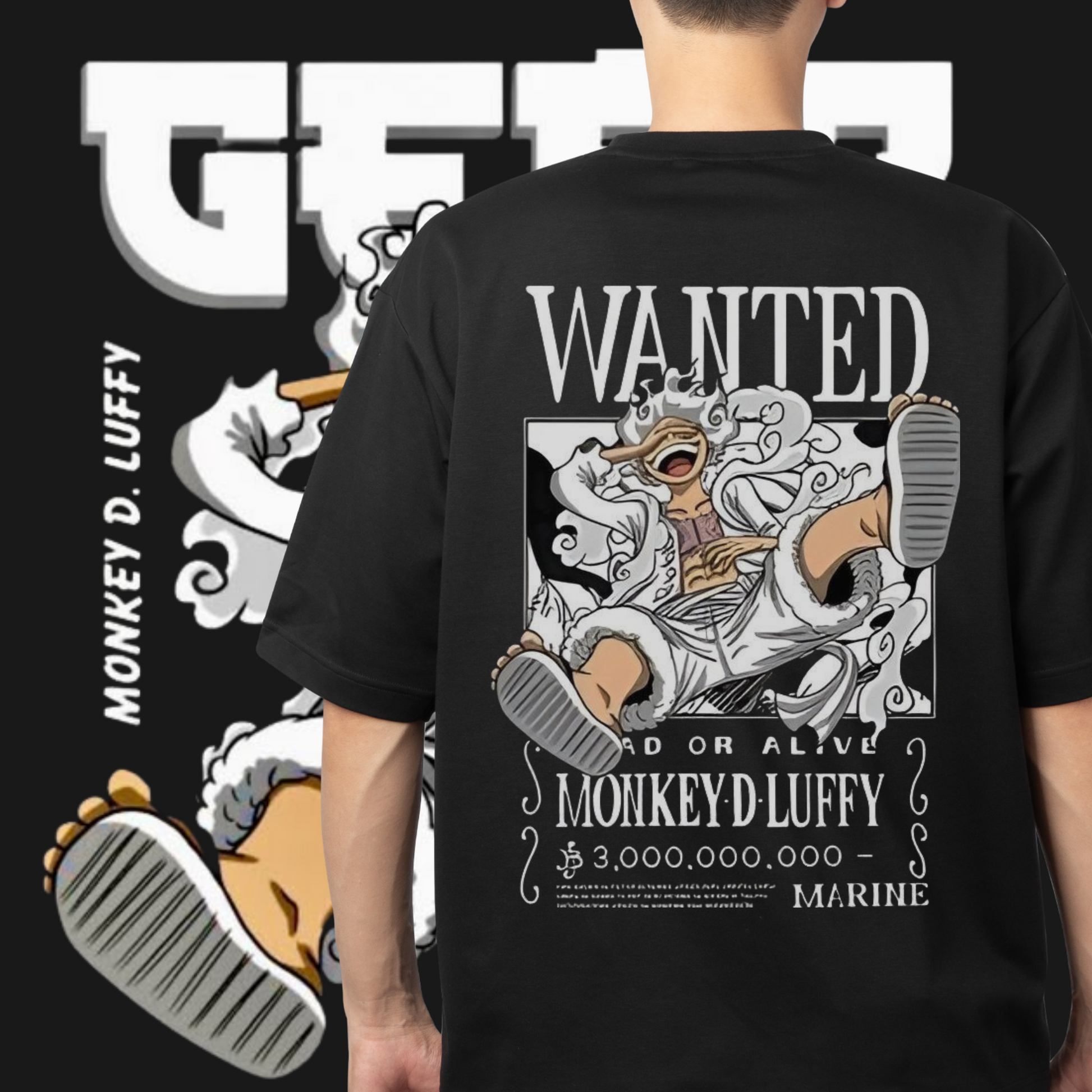 Gear Fifth & Anime Streetwear Apparel Acid Washed Oversized Tee