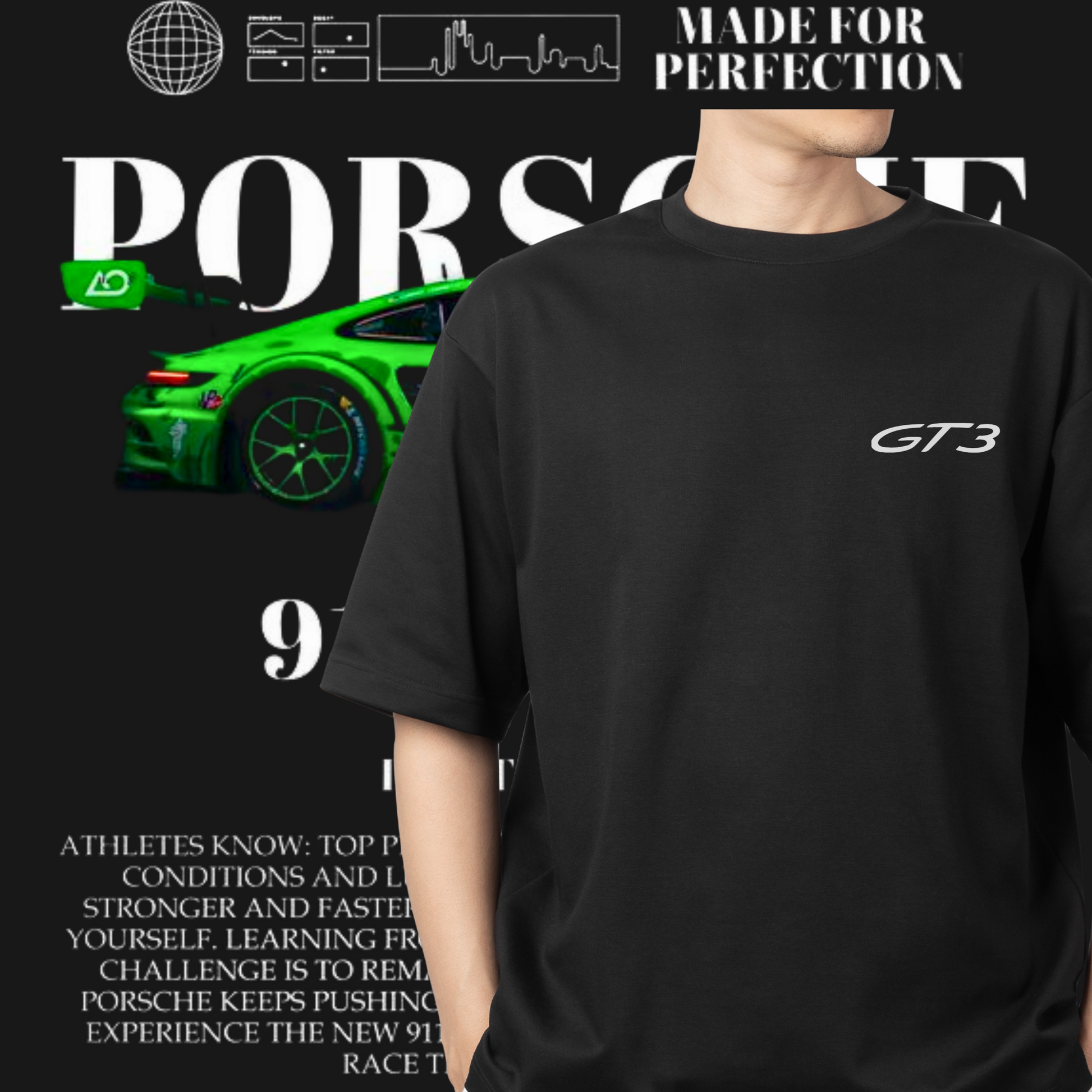 Porsche GT3 Graphic tUnisex Classic Crew T-Shirt